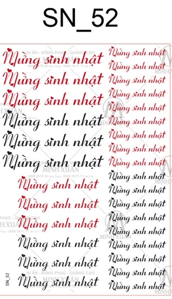 Decal Chủ Đề Sinh Nhật - DSN - DSN52