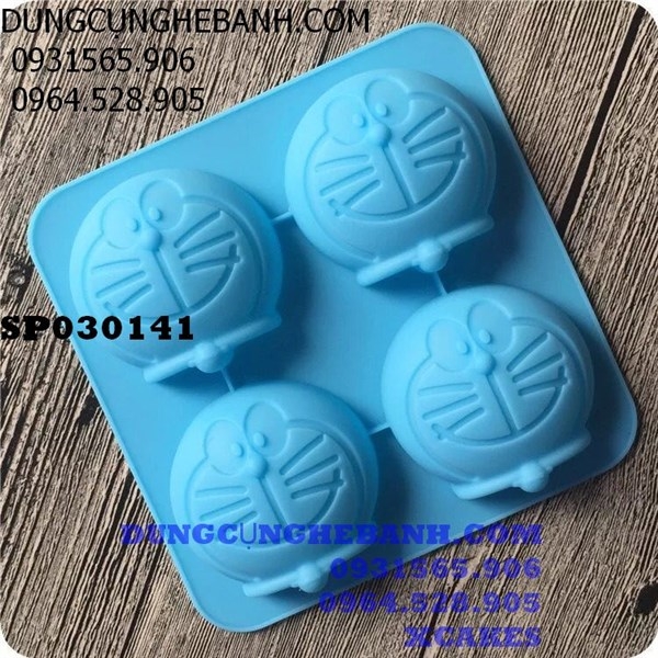 Khuôn Silicon - Động Vật - Doremon Mặt 4.5cm 4c