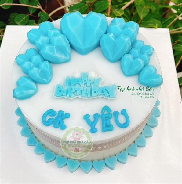 Khuôn Silicon - Trái Tim Kiểu - Kim Cương- 15C 3.1cm