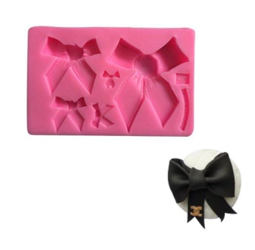 Khuôn Silicon - Cái Nơ - TH Vuông 2-8cm 6c