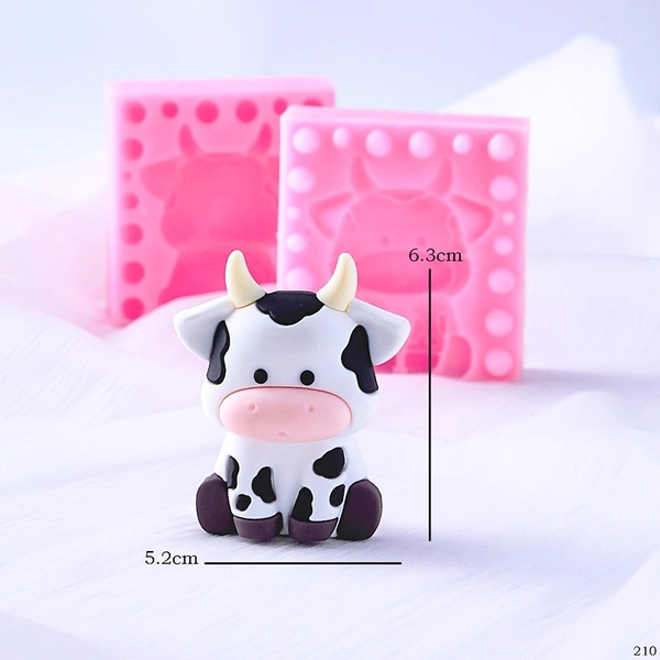 Khuôn Silicon - Động Vật - Bò Sữa 2 Mảnh