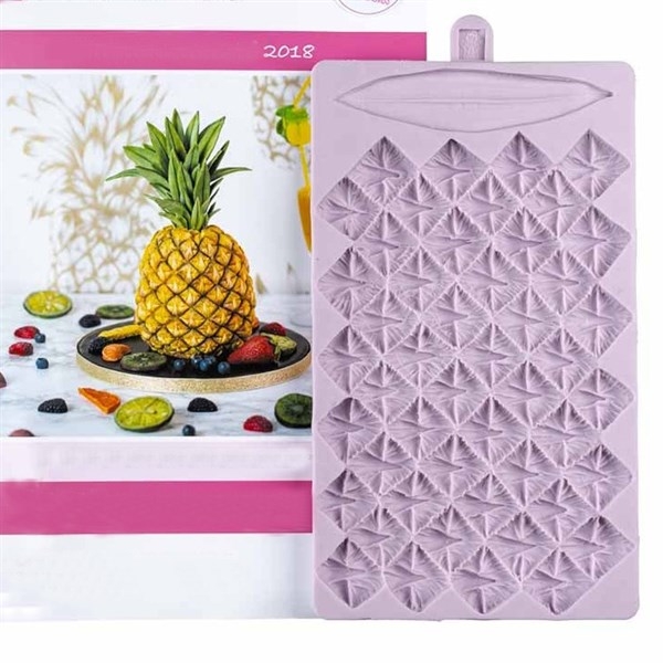 Khuôn Silicon - Viền Mảng 2D - Trái Khóm - Dứa 18x12cm