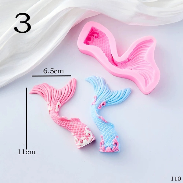 Khuôn Silicon - Biển - Đuôi Cá - #3 - 11x6.7cm
