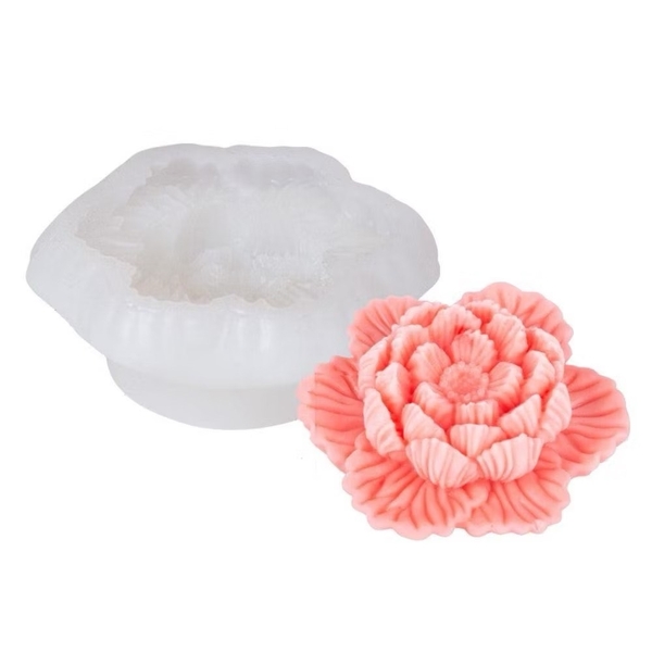 Khuôn Silicon - Hoa Mẫu Đơn Xoè - 8cm
