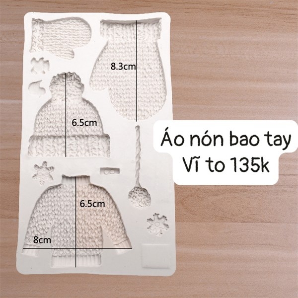 Khuôn Silicon - Quần Áo - Len Nón Bao Tay TH
