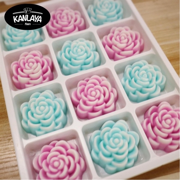 [10 cup] Khuôn Silicon - Cup Set 5cm - M48 - Hoa Cúc 4 Tầng