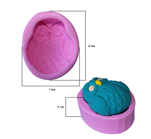 Khuôn Silicon - Động Vật - Chim Cú Mèo - 7cm 1c