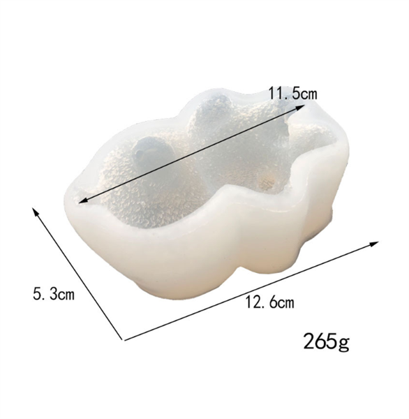 Khuôn Silicon - Động Vật - Gấu Nằm Ngủ - 11.5cm