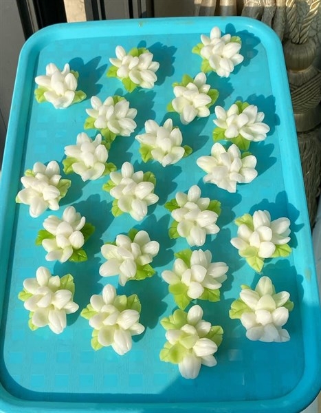 Khuôn Silicon - Hoa Nhài Lá 4cm (chùm hoa nhài)