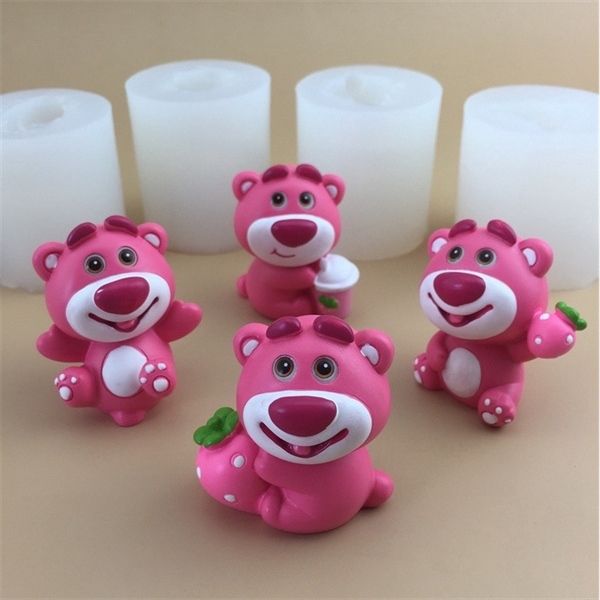 Khuôn Silicon - Động Vật - Gấu Dâu Set 4