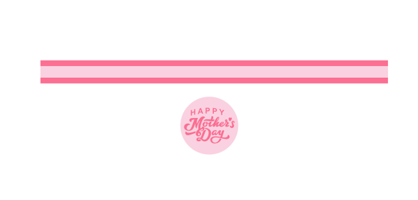 Decal Tem Dây Mother Day 5cm Tầm 10 Tem Màu Hồng