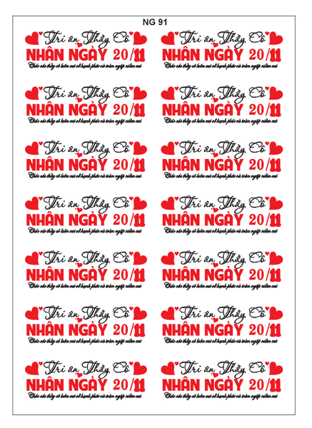 Decal Nhà Giáo 20/11 - DNG - DNG91