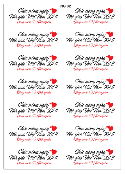 Decal Nhà Giáo 20/11 - DNG - DNG92