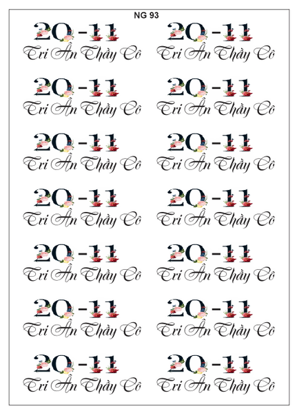 Decal Nhà Giáo 20/11 - DNG - DNG93