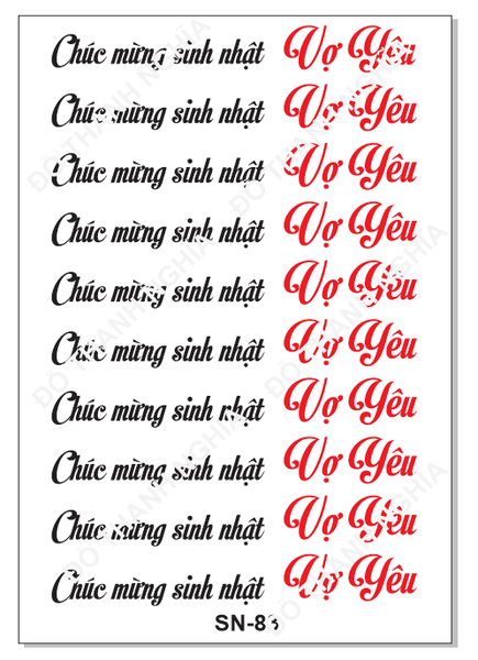 Decal Chủ Đề Sinh Nhật - DSN - DSN83