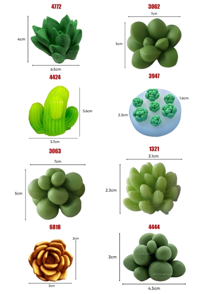 Combo 8 Khuon Silicon Sen Đá 390k