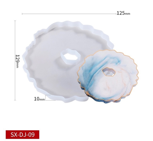 Khuôn Silicon - Mặt Ép Trơn - Tròn Lỗ DJ09