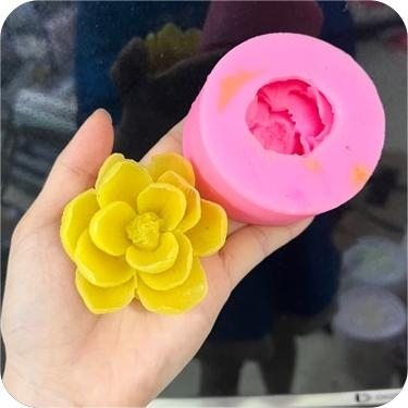 Khuôn Silicon - Hoa Hồng Lai -  6cm
