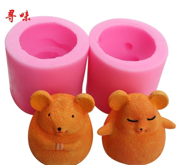 Khuôn Silicon - Động Vật - Chuột Set 2c - Đứng Chấp Tay 8cm