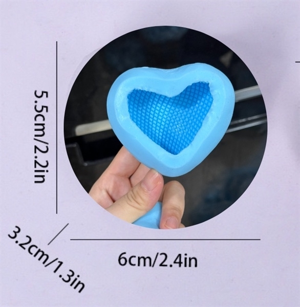 Khuôn Silicon - Trái Tim Kiểu - Tim Lưới 5Cm