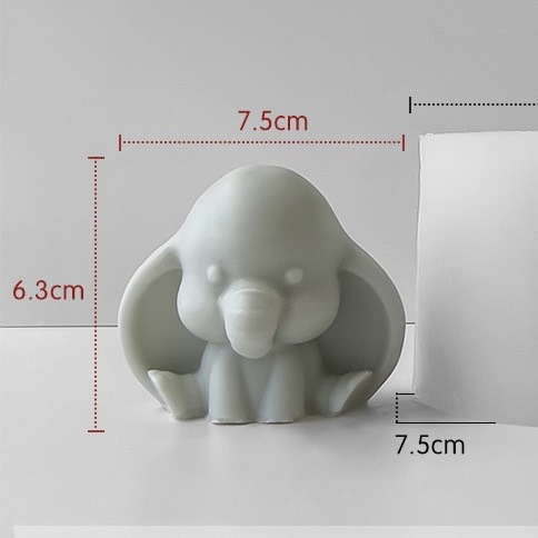 Khuôn Silicon - Động Vật - Con Voi 6.9cm