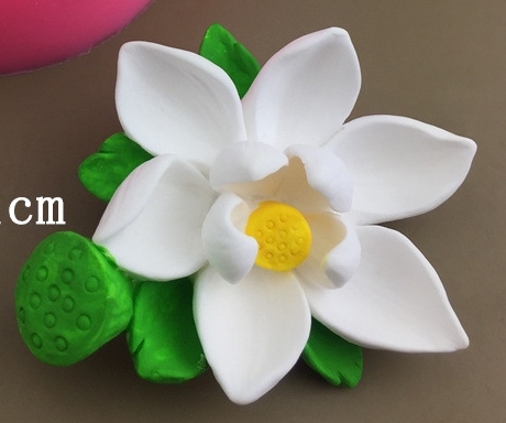 Khuôn Silicon - Hoa Sen Thái Nở - Sen 7.3cm Kèm Đài