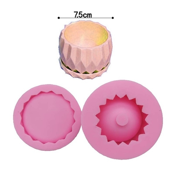 Khuôn Silicon - Chậu Cây - Đa Giác 7.5cm