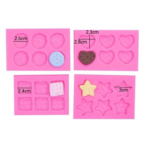 Khuôn Silicon - Bánh Quy Vuông 2.4cm 6c