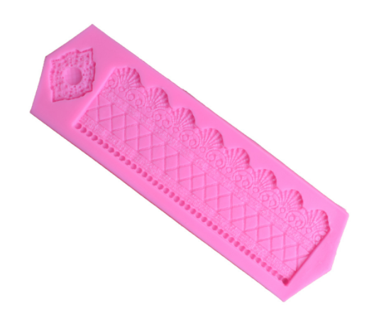 Khuôn Silicon - Viền Mảng Họa Tiết - Ô Vân Tròn 23x6.5cm