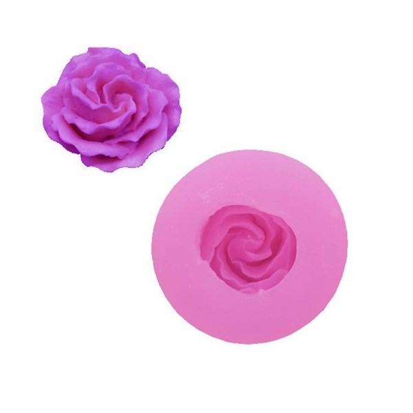 Khuôn Silicon - Hoa Hồng Nở - Hồng Xoắn -6cm
