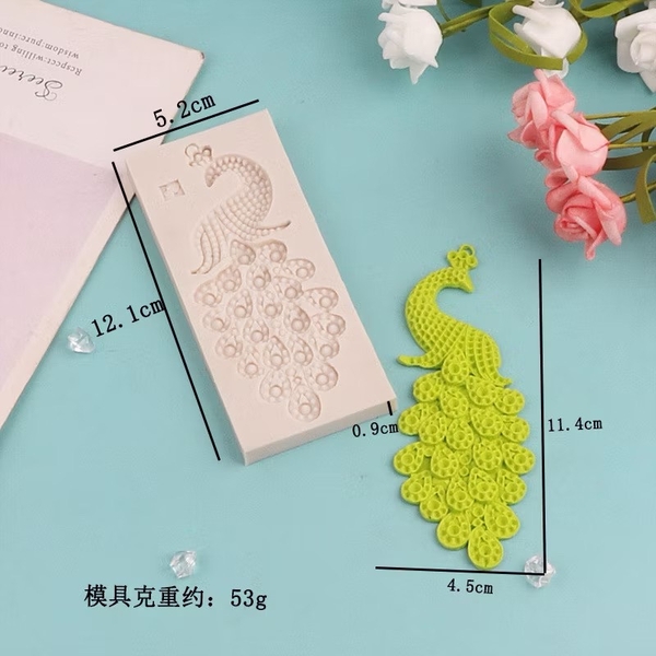 Khuôn Silicon - Động Vật - Con Công