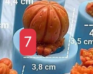 Khuôn Silicon - Sen Đá ĐỨNG  - Set - #7 - 4.5cm - Quanh Khía
