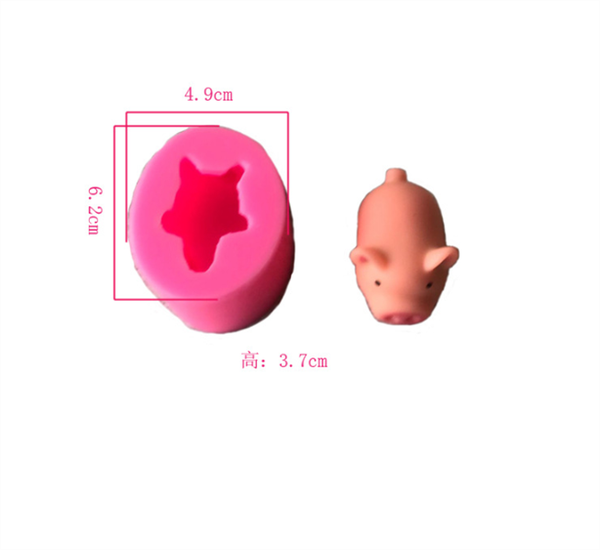 Khuôn Silicon - Động Vật - Heo - Ủn Ỉn 3.7cm