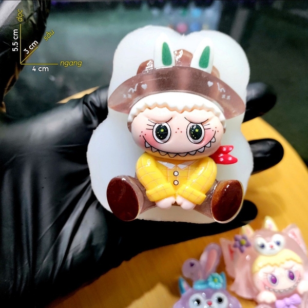 Khuôn Silicon - Labubu Nhỏ - Cao Bồi