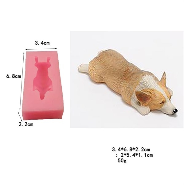 Khuôn Silicon - Động Vật - Chó Nằm Set 3