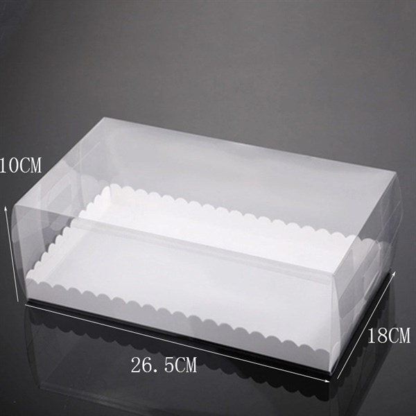 Hộp Nhựa - Chữ Nhật Đế Giấy - 26.5x18 Cao 10cm