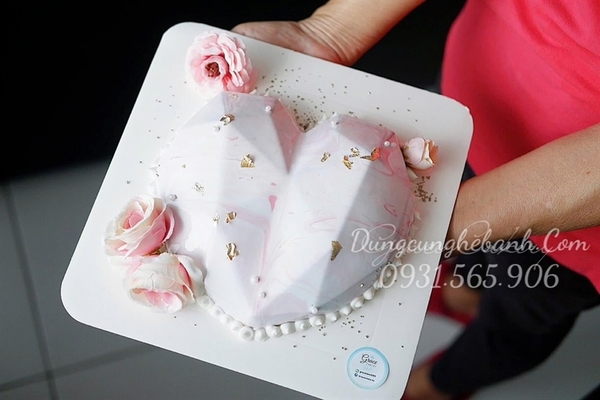 Khuôn Silicon - Trái Tim Kiểu - 1c Kim Cương 19cm