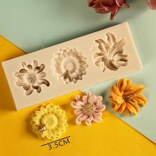 Khuôn Silicon - Hoa Cúc Dẹp Bay TH 3c - 3 > 3.5cm