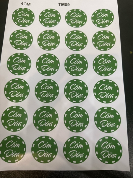 Decal Chủ Đề Trung Thu - Tem Nhân Bánh