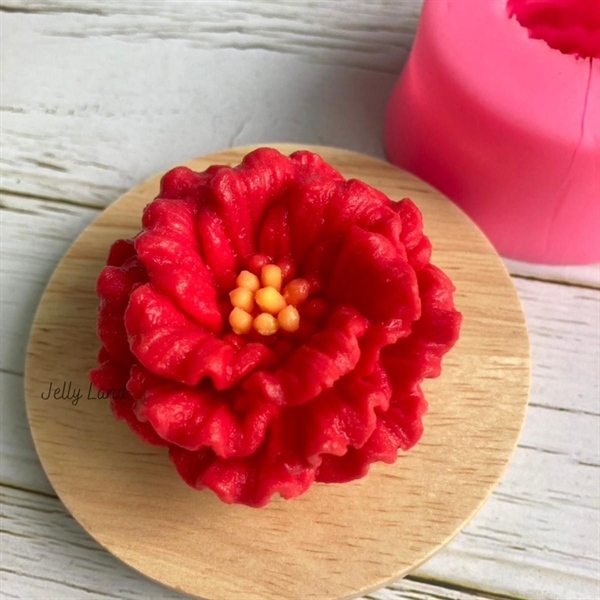 Khuôn Silicon - Hoa Mẫu Đơn - Nhuỵ Xoay Thái 6.5cm