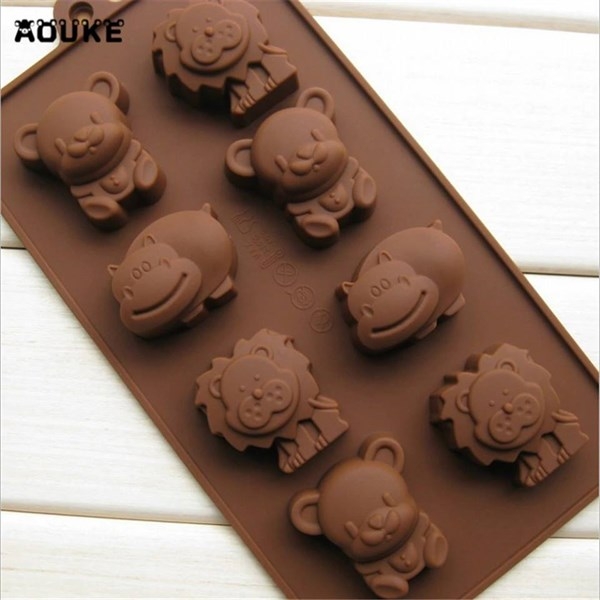 Khuôn Silicon - Động Vật - Vĩ Gấu Hà Mã Sư Tử 8c