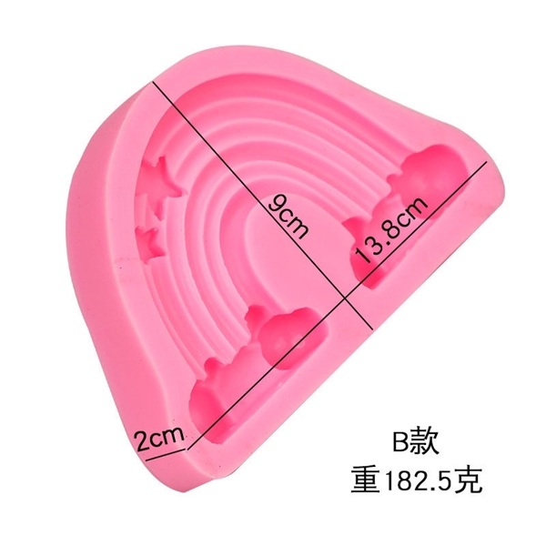 Khuôn Silicon - Bầu Trời - Cầu Vồng - 13.8cm