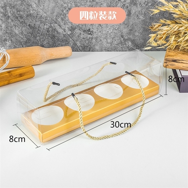 Hộp Nhựa - Cup Cake Quai Xách - 4 Bánh