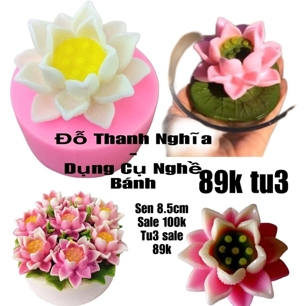 Khuôn Silicon - Hoa Sen Thái Nở - 7cm - 3T - SL145