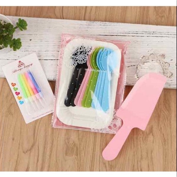 COMBO SET NĨA NẾN DAO NHỰA PHỤ KIỆN TRANG TRÍ BÁNH