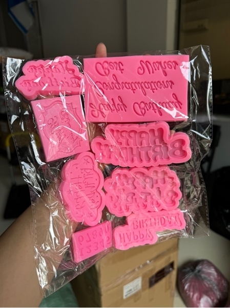 Khuôn Silicon - Happy Birthday Set 8