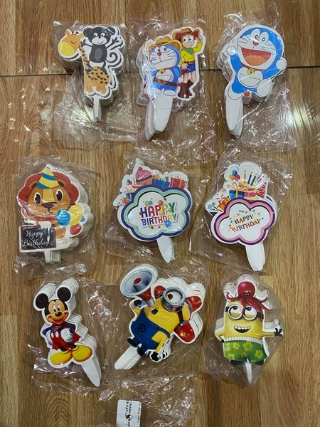 Phụ Kiện Trang Trí Cắm Giấy 50 Thẻ Hoạt Hình - mickey siêu nhân
