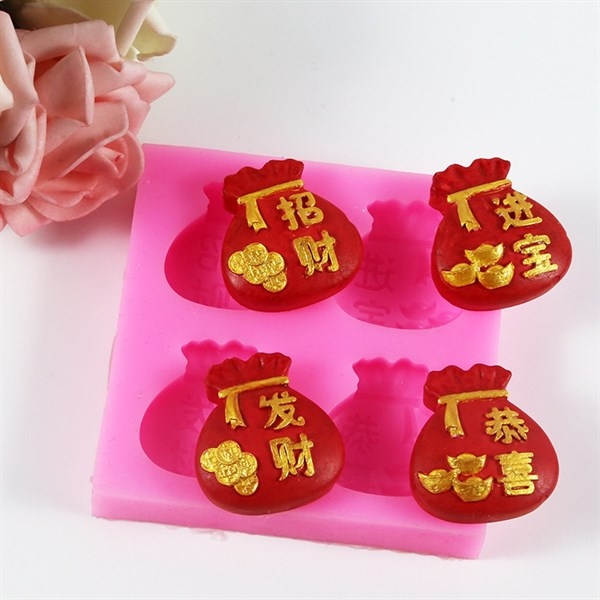 Khuôn Silicon - Túi Vàng - 3.6cm Nằm 4c