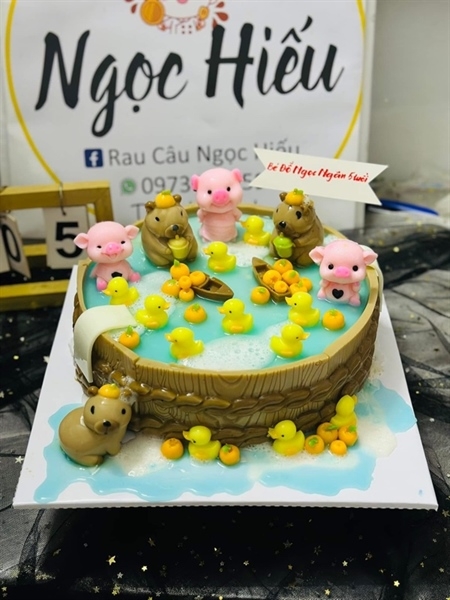 Khuôn Silicon - Động Vật - Capybara 1 Mảnh Trà Sữa 6Cm
