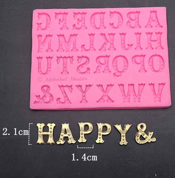 Khuôn Silicon - Chữ Cái IN - Họa Tiết Chấm - 2.1cm